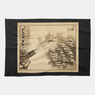 De Human Cannon Ball  Circus Act Victoriaans Theedoek