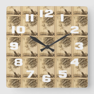 De Human Cannon Ball  Circus Act Victoriaans Vierkante Klok