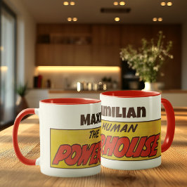 De Human Powerhouse Comic-titel met Jouw naam Mok