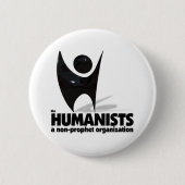 De humanisten ronde button 5,7 cm (Voorkant)