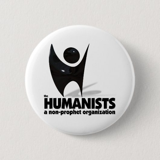 De humanisten ronde button 5,7 cm (Voorkant)