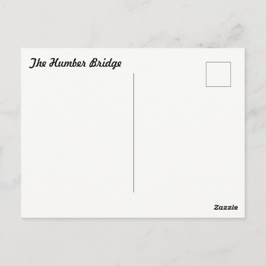 De Humber Bridge Briefkaart (Achterkant)