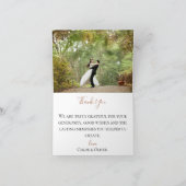 De humeurige Blauwe Foto van het Huwelijk van het Bedankkaart (Binnen)