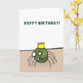 De humeurige Kaart van de Verjaardag van de Spin (Gele Bloem)