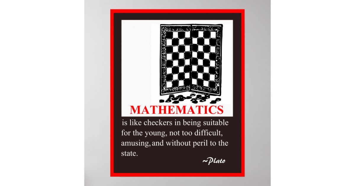 De Humor en het citaat van de wiskunde door Plato Poster De Humor en het citaat van de wiskunde door Plato Poster