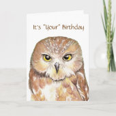 De humor, Leuke Uil de Kaart van de Verjaardag (Voorkant)