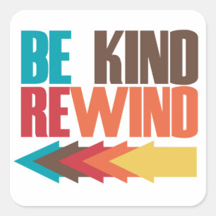 De humor van 80 jaar terugspoelen vierkante sticker