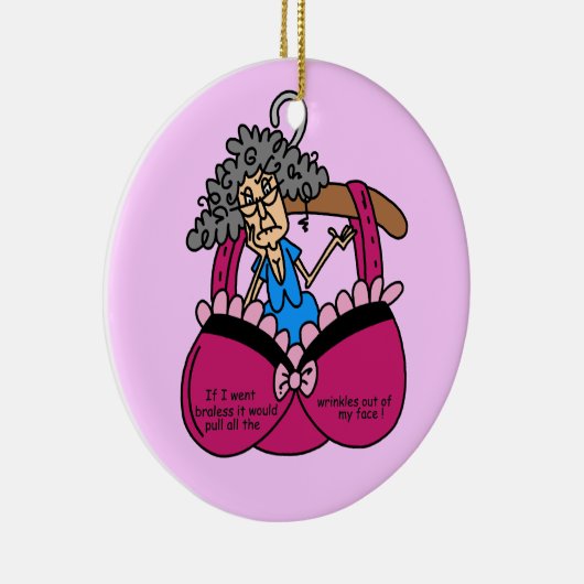 De Humor van bustehouders en van Rimpels Keramisch Ornament (Rechts)