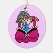 De Humor van bustehouders en van Rimpels Keramisch Ornament (Links)