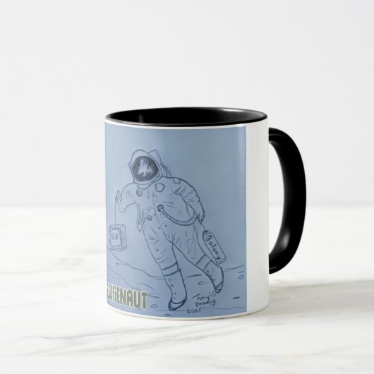 De humor van de astronaut Newfoundland. Mok (Voorkant rechts)