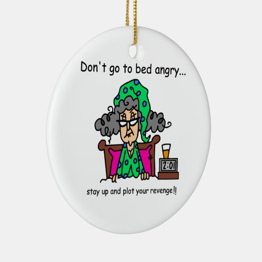 De Humor van de bedtijd Keramisch Ornament (Rechts)