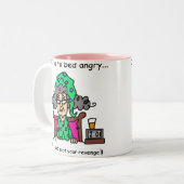 De Humor van de bedtijd Tweekleurige Koffiemok (Voorkant links)