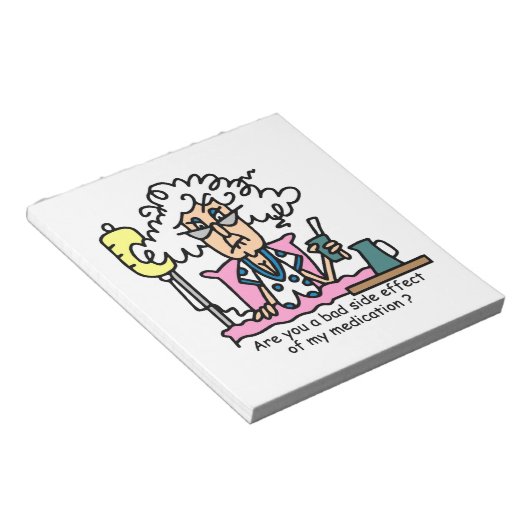 De Humor van de Bijwerking van het medicijn Notitieblok (Schuin)