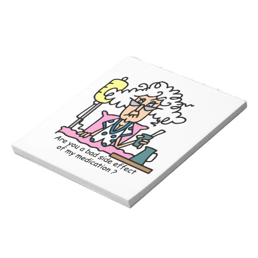 De Humor van de Bijwerking van het medicijn Notitieblok (Linkerzijde)