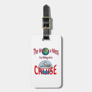 De Humor van de cruise werft een Mess Gepersonalis Bagagelabel