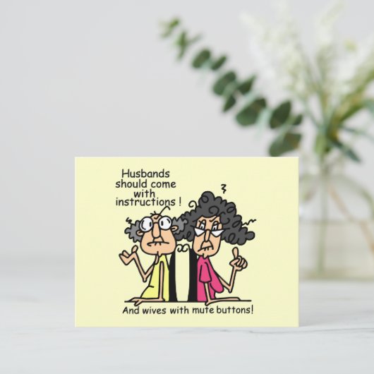 De Humor van de Houding van echtgenoten en van Briefkaart (Staand voorkant)