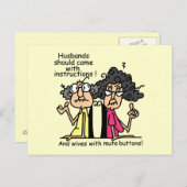 De Humor van de Houding van echtgenoten en van Briefkaart (Voorkant / Achterkant)