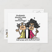 De Humor van de Houding van echtgenoten en van Briefkaart (Voorkant / Achterkant)