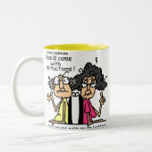 De Humor van de Houding van echtgenoten en van Tweekleurige Koffiemok (Links)