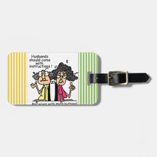 De Humor van de Houding van echtgenoten en van Vro Bagagelabel