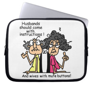 De Humor van de Houding van echtgenoten en van Vro Laptop Sleeve