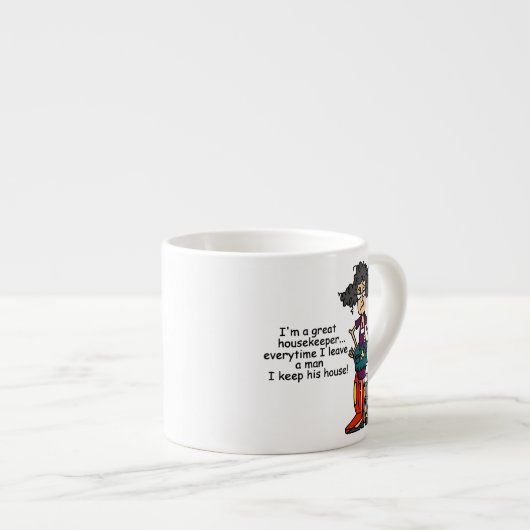 De Humor van de huishoudster Espresso Kop (Voorkant rechts)