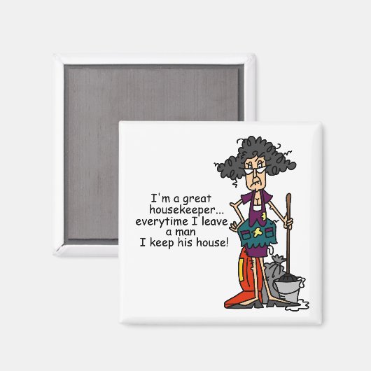 De Humor van de huishoudster Magneet (Voorkant / Achterkant)