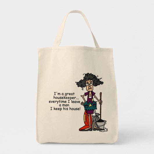 De Humor van de huishoudster Tote Bag (Voorkant)