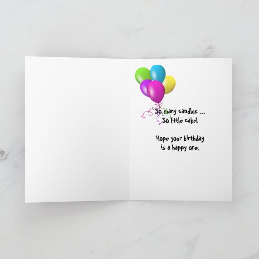 De Humor van de Kaars van de verjaardag Kaart (Binnen)