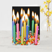 De Humor van de Kaars van de verjaardag Kaart (Gele Bloem)