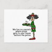 De Humor van de Levering van de pizza Briefkaart (Voorkant)