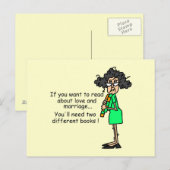 De Humor van de liefde en van het Huwelijk Briefkaart (Voorkant / Achterkant)