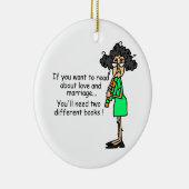 De Humor van de liefde en van het Huwelijk Keramisch Ornament (Rechts)