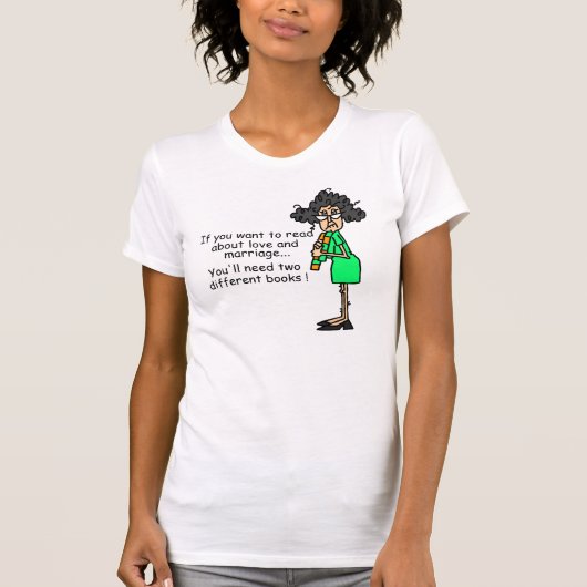 De Humor van de liefde en van het Huwelijk T-shirt (Voorkant)