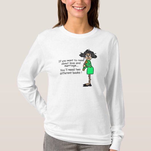 De Humor van de liefde en van het Huwelijk T-shirt (Voorkant)