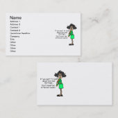 De Humor van de liefde en van het Huwelijk Visitekaartje (Voorkant / Achterkant)