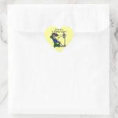 De Humor van de opvlieging Hart Sticker (Tas)