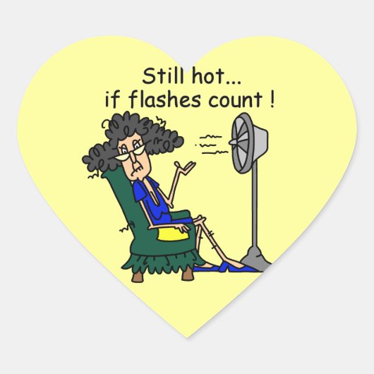 De Humor van de opvlieging Hart Sticker (Voorkant)