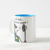 De Humor van de opvlieging Tweekleurige Koffiemok (Voorkant links)