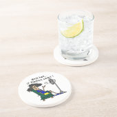 De Humor van de opvlieging Zandsteen Onderzetter (Zijkant)