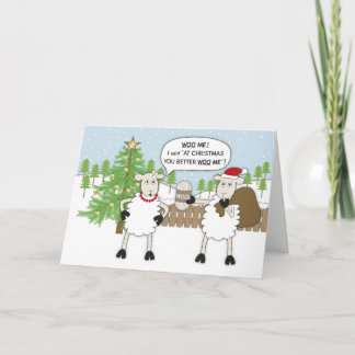 De Humor van de Schapen van Kerstmis Feestdagen Kaart