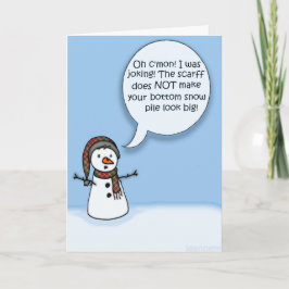 De Humor van de sneeuwman Feestdagen Kaart