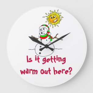 De Humor van de sneeuwman is het die Warm hier Grote Klok