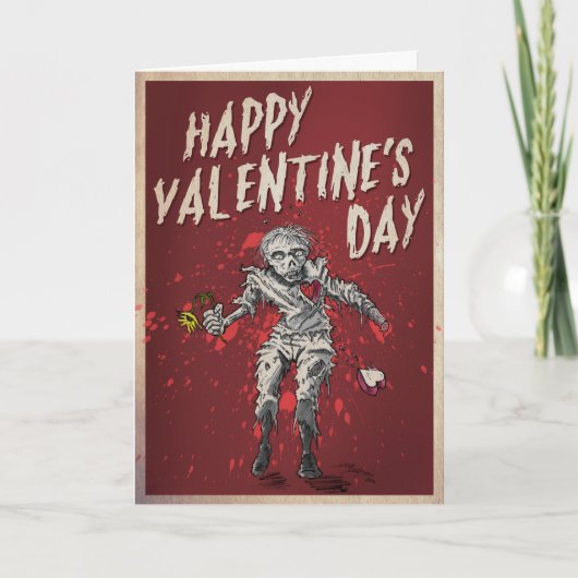 De Humor van de Valentijnsdag van de zombie Feestdagen Kaart (Voorkant)