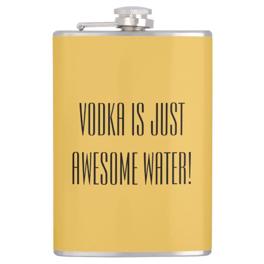 De Humor van de wodka Heupfles (Voorkant)