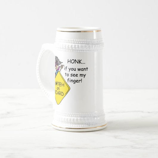 De Humor van de Woede van de weg Bierpul (Voorkant links)