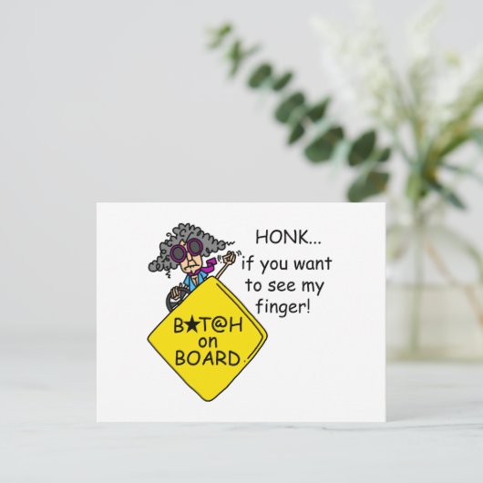 De Humor van de Woede van de weg Briefkaart (Staand voorkant)