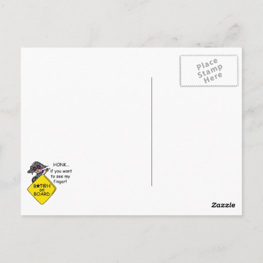 De Humor van de Woede van de weg Briefkaart (Achterkant)