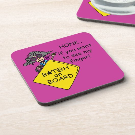 De Humor van de Woede van de weg Drankjes Onderzetter (Linkerzijde)