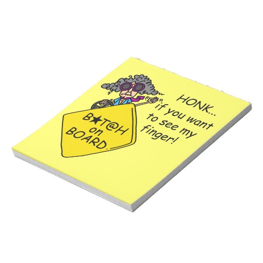 De Humor van de Woede van de weg Notitieblok (Linkerzijde)